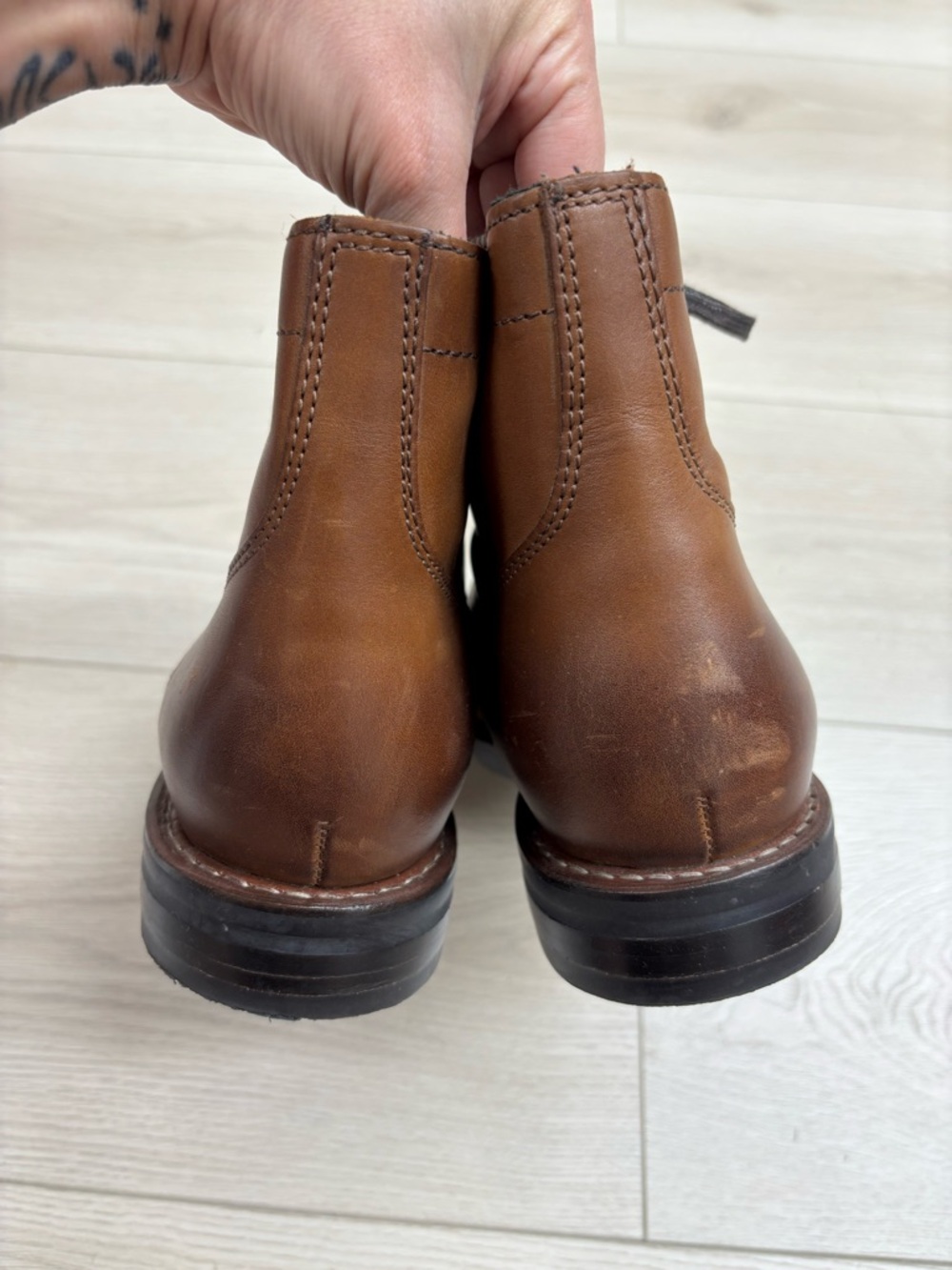 Thursday Boot Company Men's Captain Leather Lace-Up Boots in Brandy - Picture 11 of 11